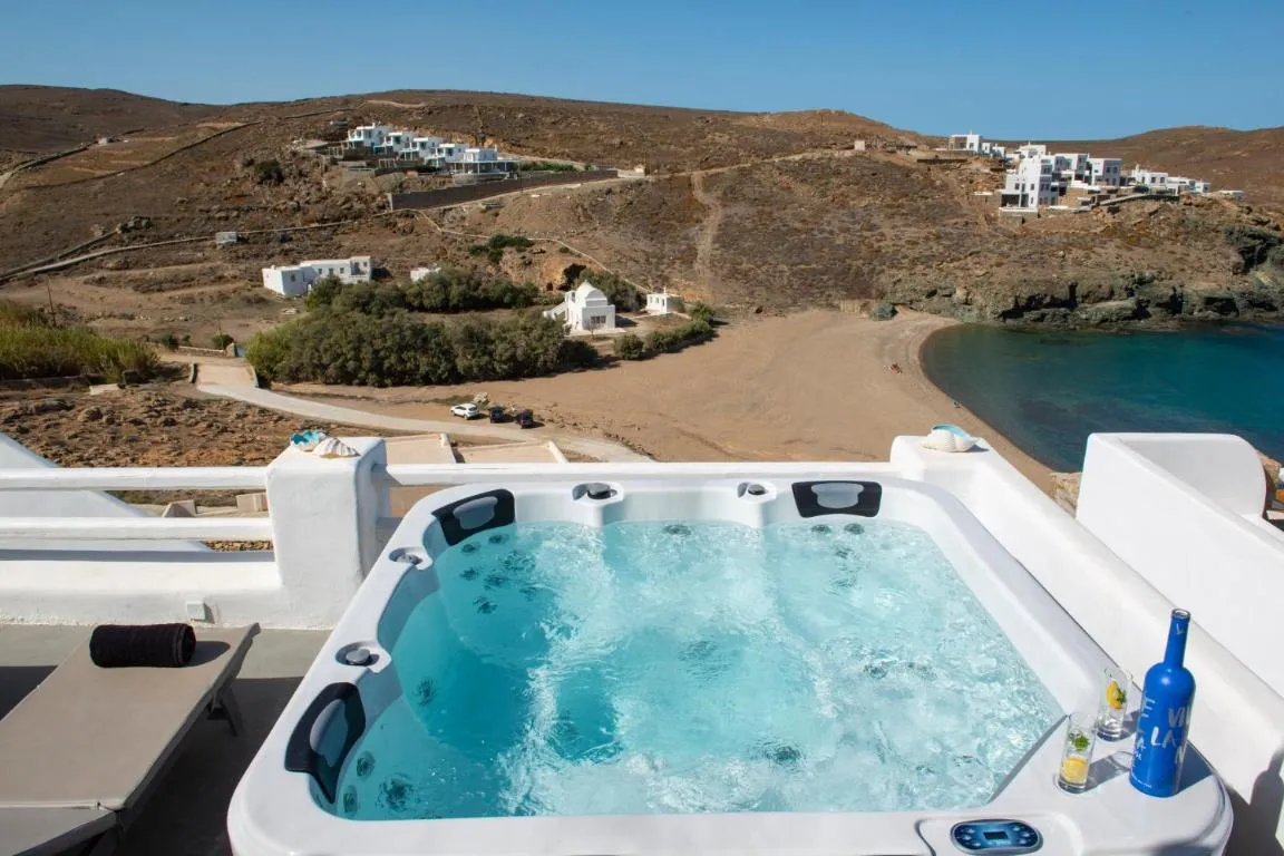 Image of Beachfront Villa Merhia with Hot Tub & Seaview