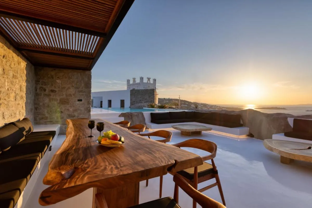 Image 2 of Mykonos Town Black Villa with Cave Heated Pool