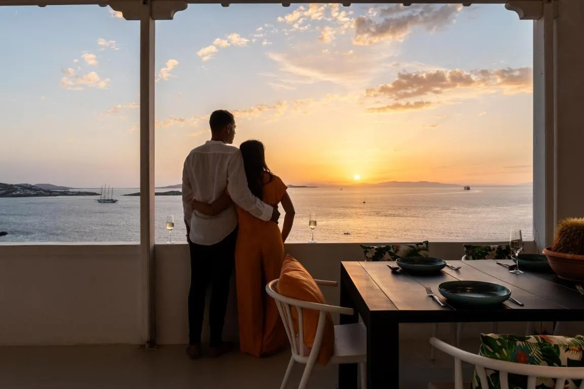 Image of Yalos mykonos 3 bedroom Luxury home in Mykonos Town with Sea & Sunset view